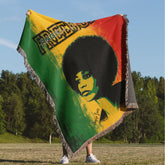 Angela Davis Rasta Freedom Jacquard Woven Blanket